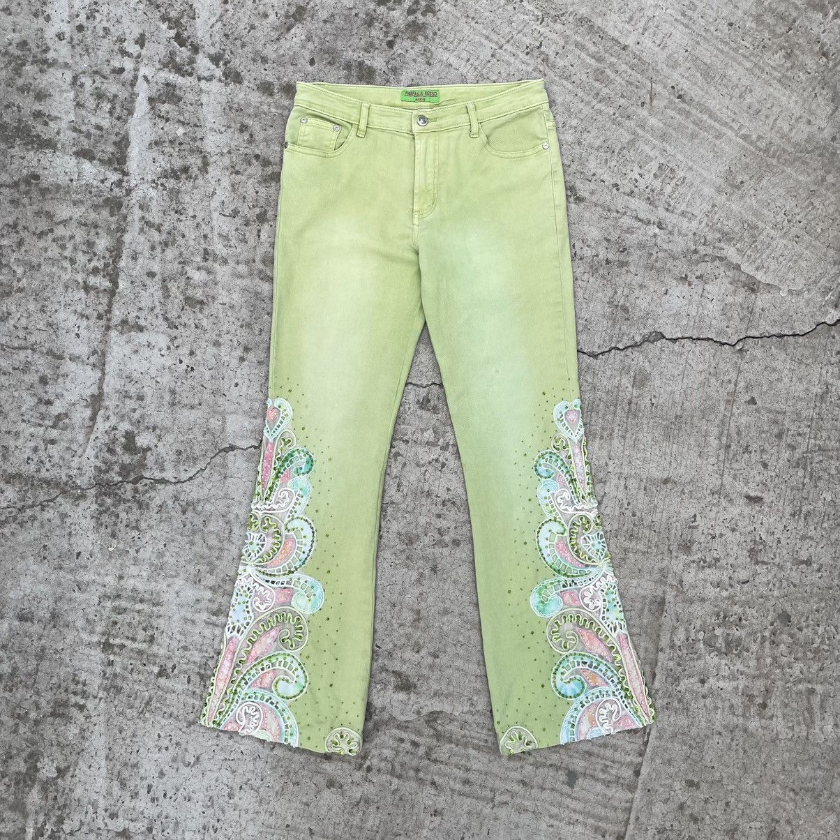 Italic VTG Custom Very Rare Italia Farfalla Rosso Paris Siz M Jeans Size 30" / US 8 / IT 44 - 1 Thumbnail
