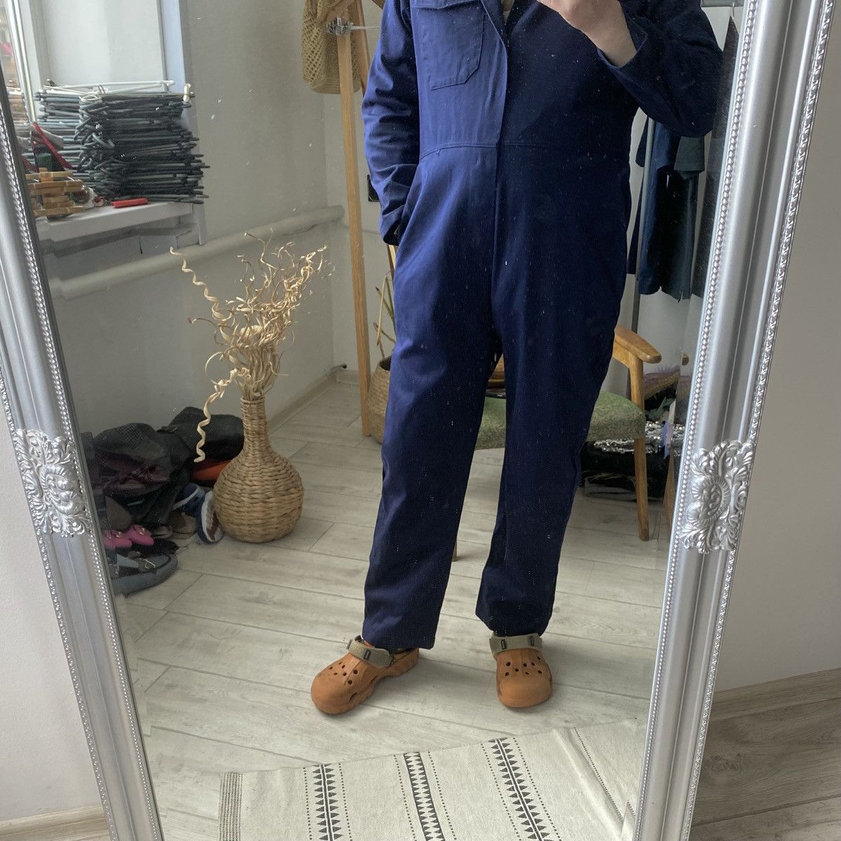 Le Mont Saint Michel Vintage Sanfor French work Coverall jumpsuit Workwear Size US 30 / EU 46 - 15 Thumbnail