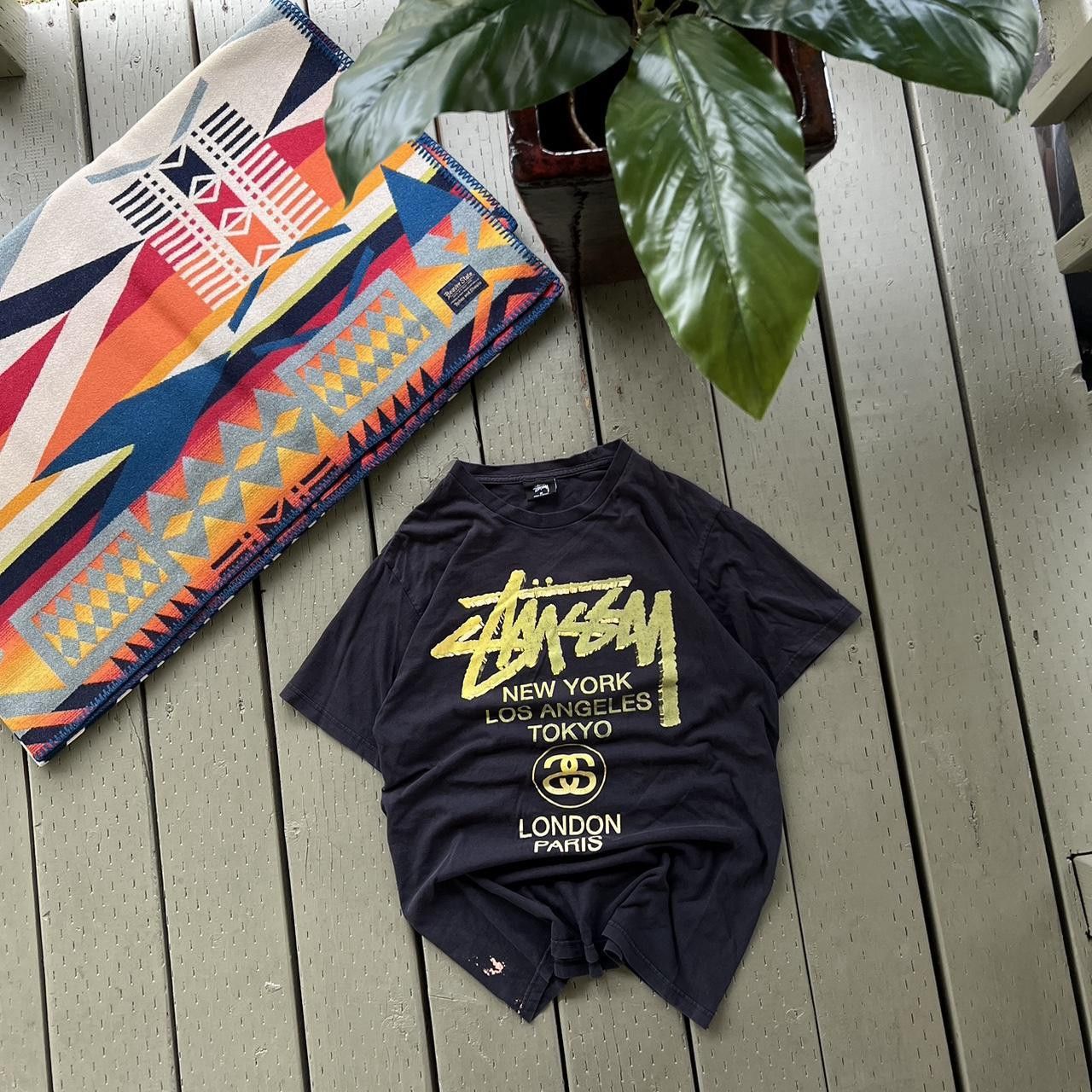 Stussy × Vintage Stussy Tour Tee Black Medium Size US M / EU 48-50 / 2 - 1 Thumbnail