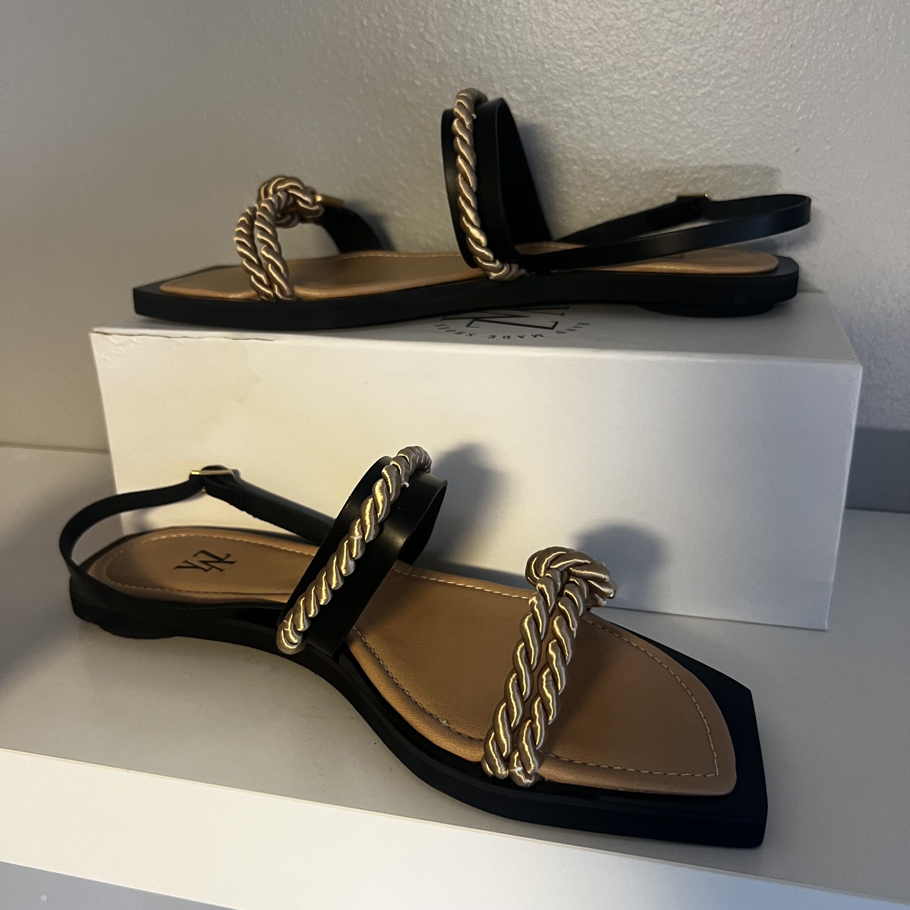 Handmade MYYAZ EPHE Sandals (BLACK GOLD) Size 42 Size US 12 / IT 42 - 5 Thumbnail