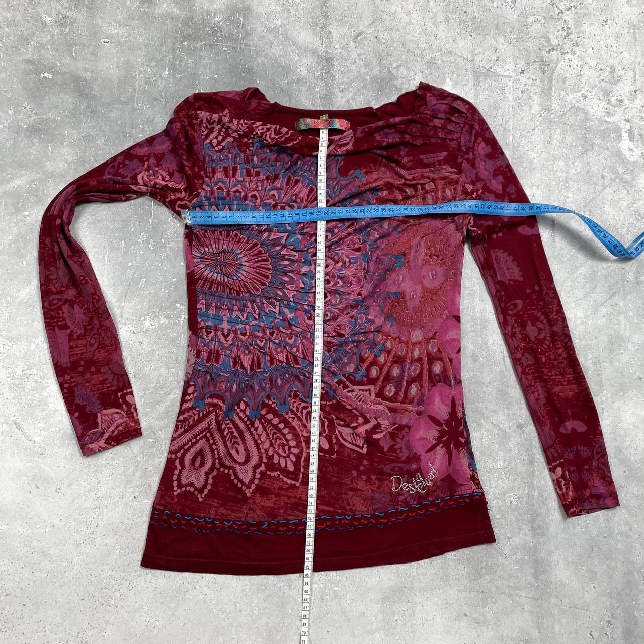 Desigual Desigual Y2K Long Sleeve Top Women’s Red/ Pink Size S Size S / US 4 / IT 40 - 3 Thumbnail