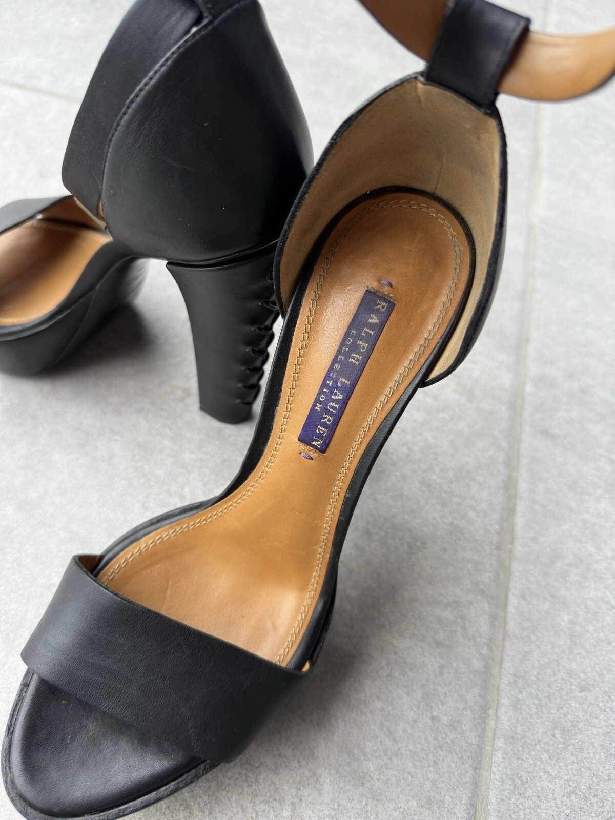 Ralph Lauren Purple Label Ralph Lauren Purple Label Womens High Heels Leather Sandals Size US 7 / IT 37 - 15 Thumbnail