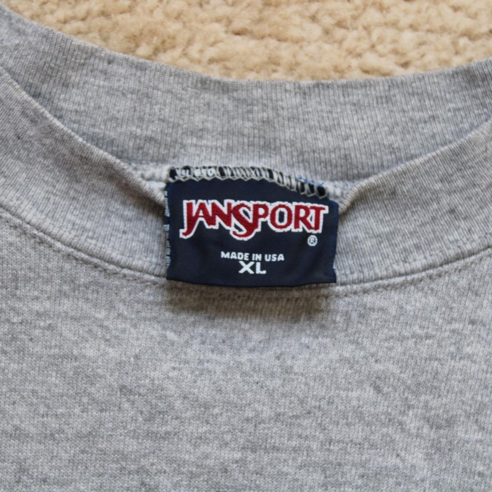 Jansport Gray Vintage 90’s Jansport Sweatshirt Size US XL / EU 56 / 4 - 3 Thumbnail