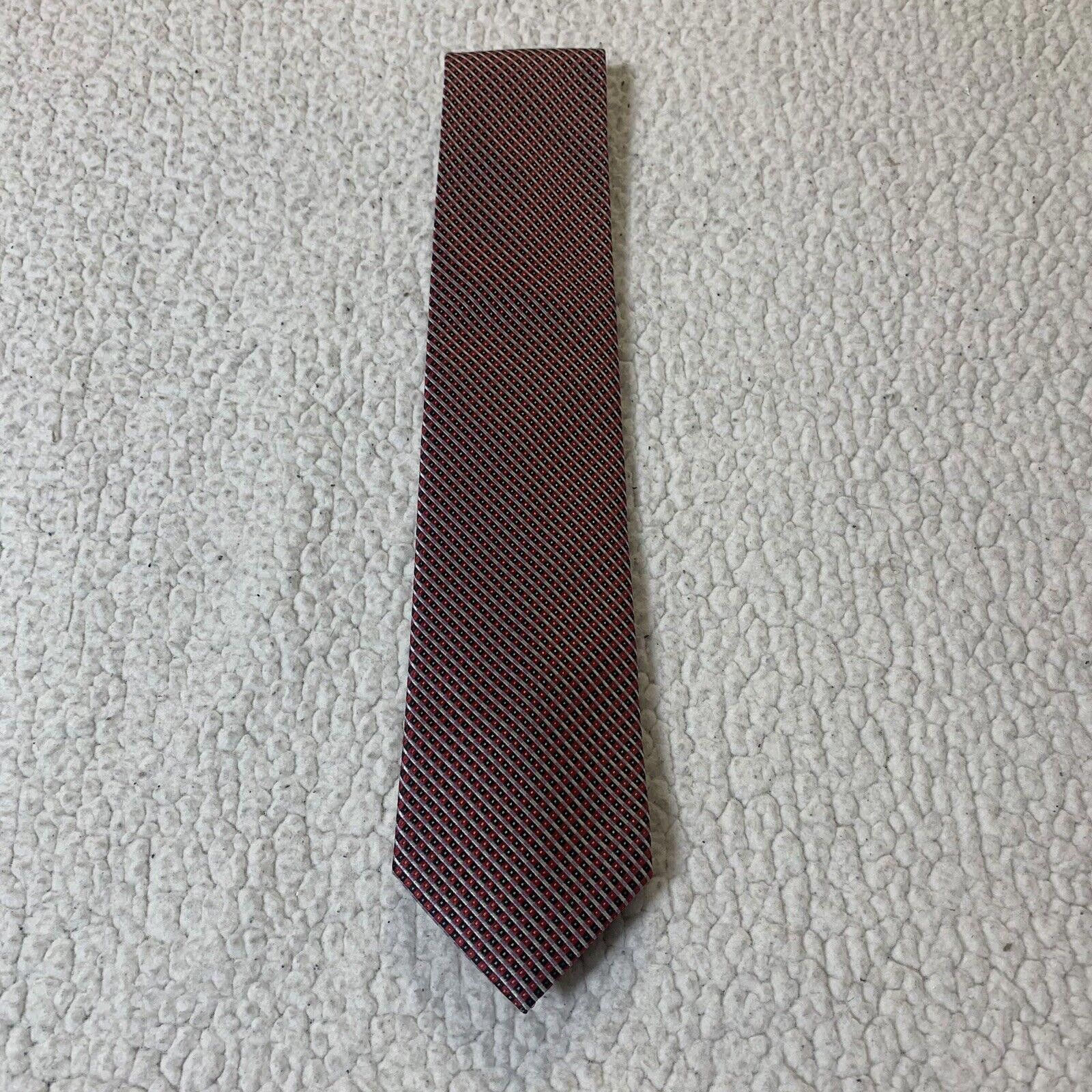 Giorgio Brutini Giorgio Brutini Tie Red Black Tiny Geometric Print Pattern Size ONE SIZE - 1 Thumbnail