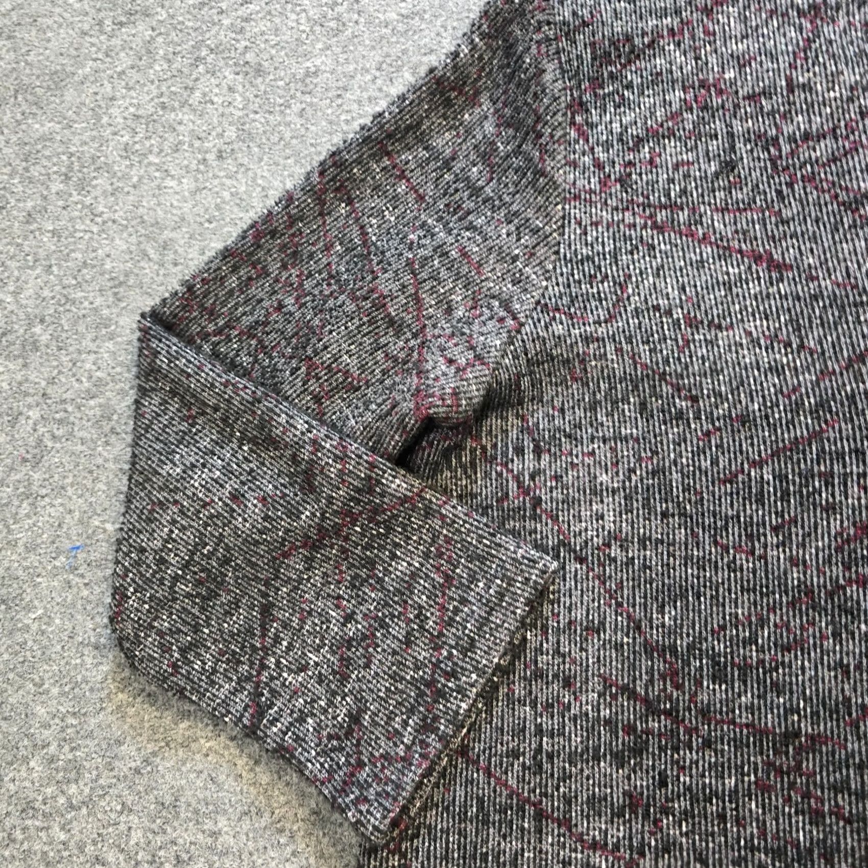 Vintage Parsley & Sage Cardigan Womens XL Black Textured Boucle Lagenlook Cardigan Knit Sleeve Long V-Neck Button Size XL / US 12-14 / IT 48-50 - 4 Thumbnail