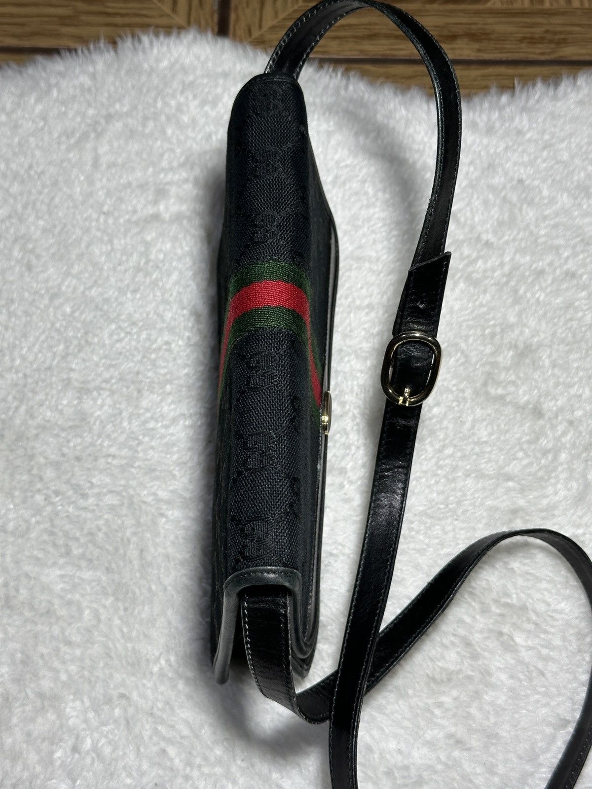 Gucci Gucci Monogram Shoulder Bag GG Canvas Vintage Web Italy rare Size ONE SIZE - 10 Thumbnail
