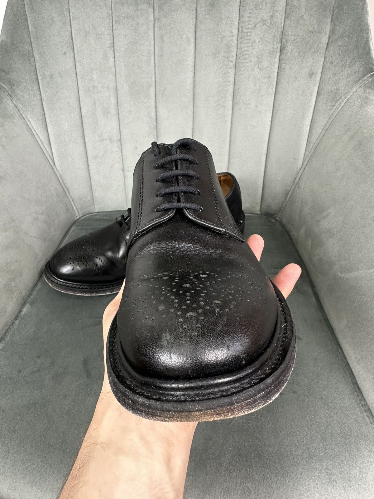 Erdem × H&M × If Six Was Nine ERDEM x H&M Perforated Derby Shoes Unisex Leather Brogues 42 Size US 9 / EU 42 - 4 Thumbnail