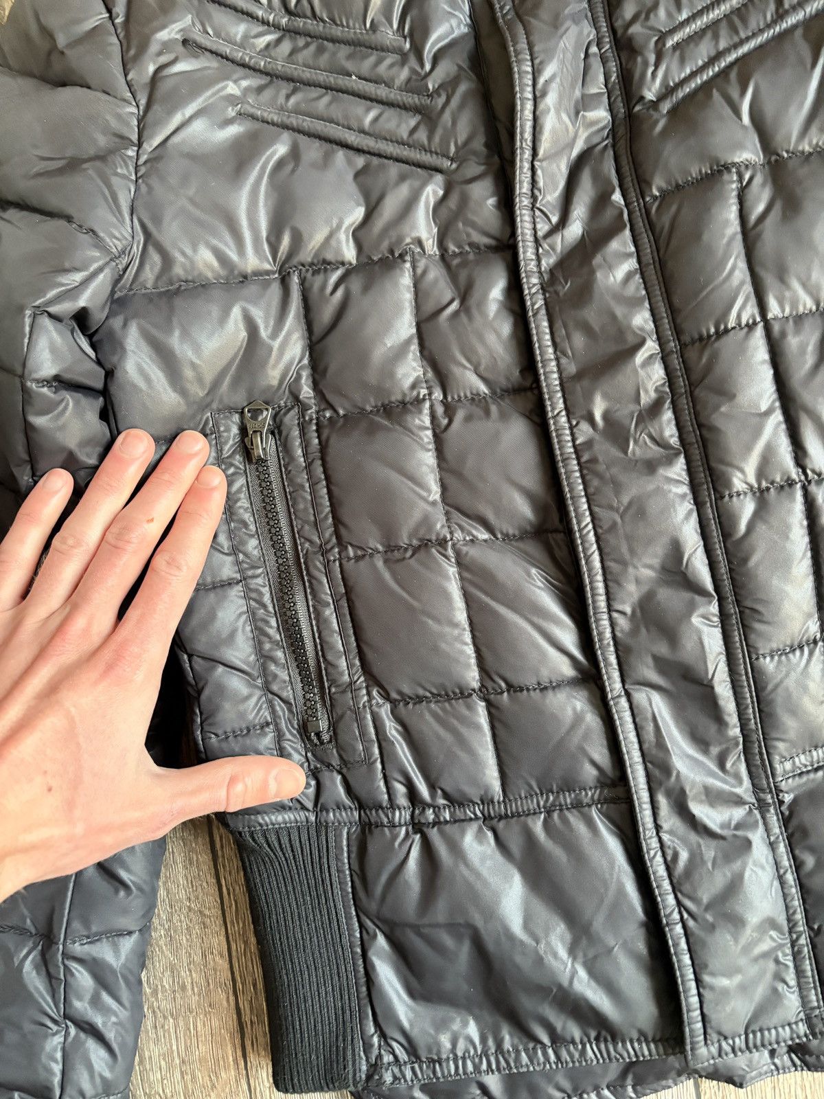 Schott Schott Perfecto Black Quilted Women's Down Racing Jacket Size XS / US 0-2 / IT 36-38 - 2 Thumbnail