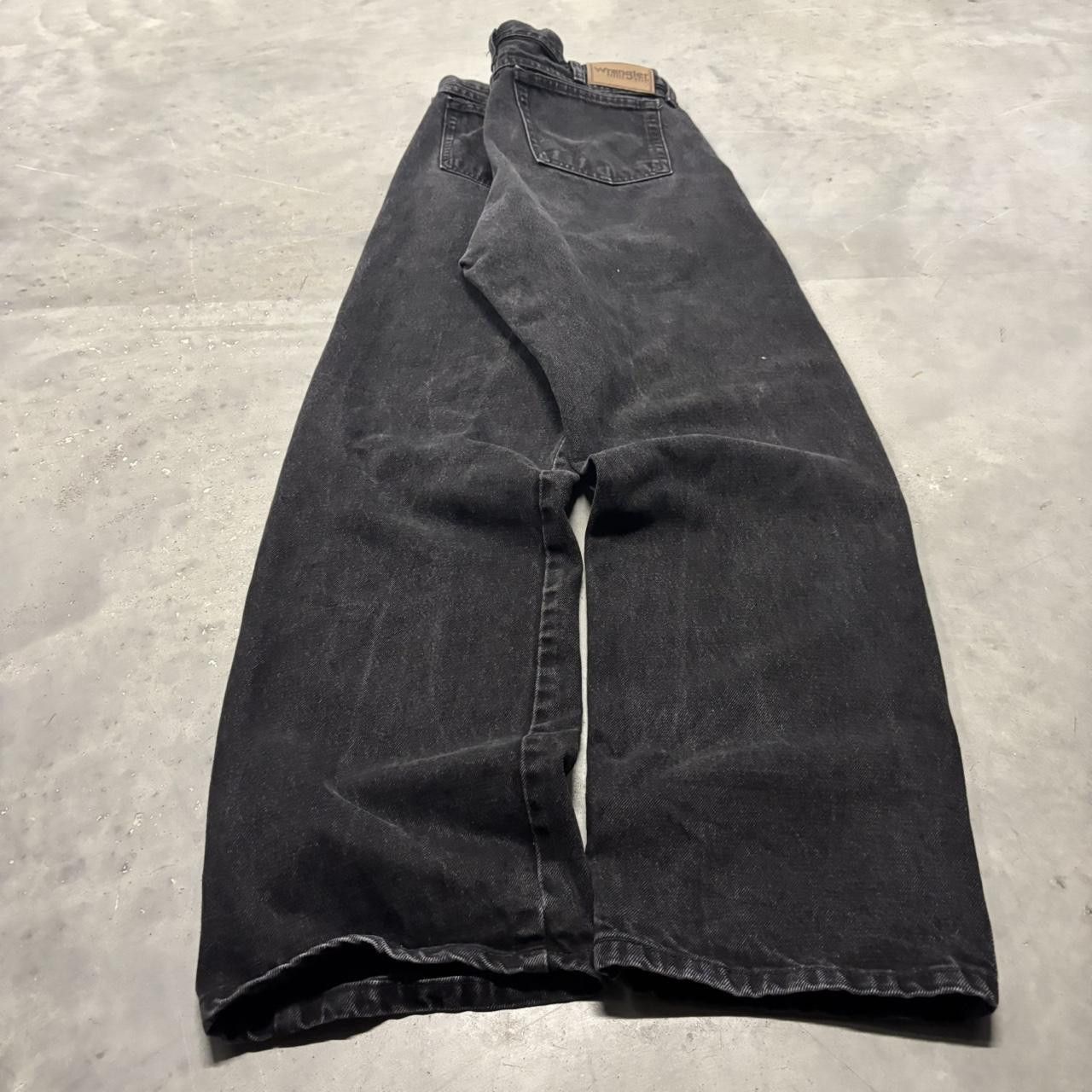Japanese Brand × Vintage Crazy Vintage Y2K/2000s Grunge Solid Black Skater Denim Jeans! Size US 34 / EU 50 - 4 Thumbnail