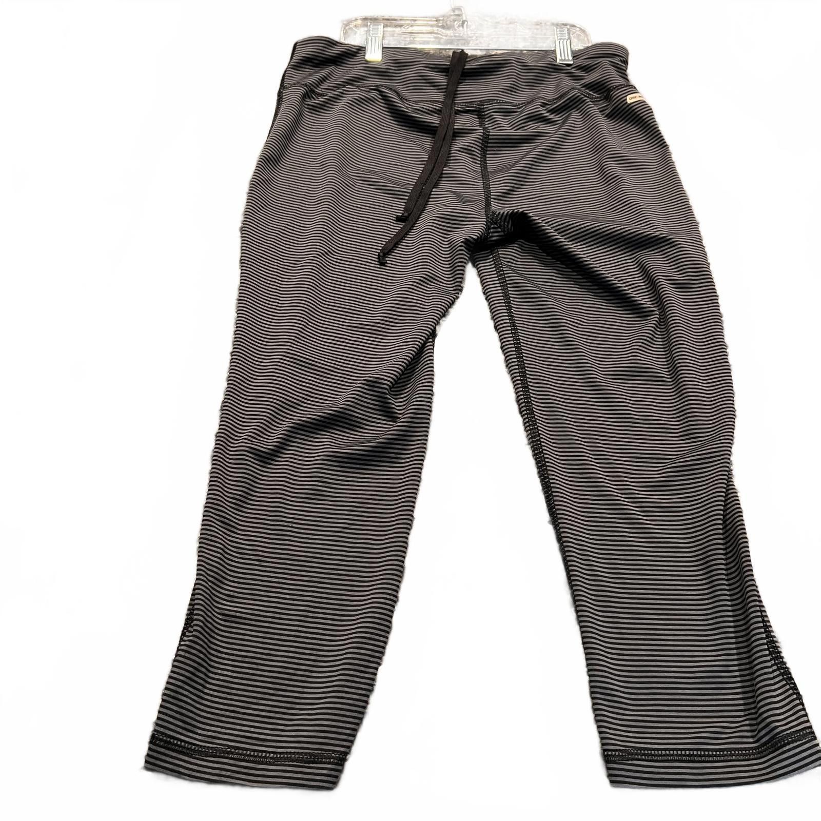 Unknown London Women's Black and Gray Striped Activewear Leggings Size 20W Size 42" / US 20 - 2 Thumbnail