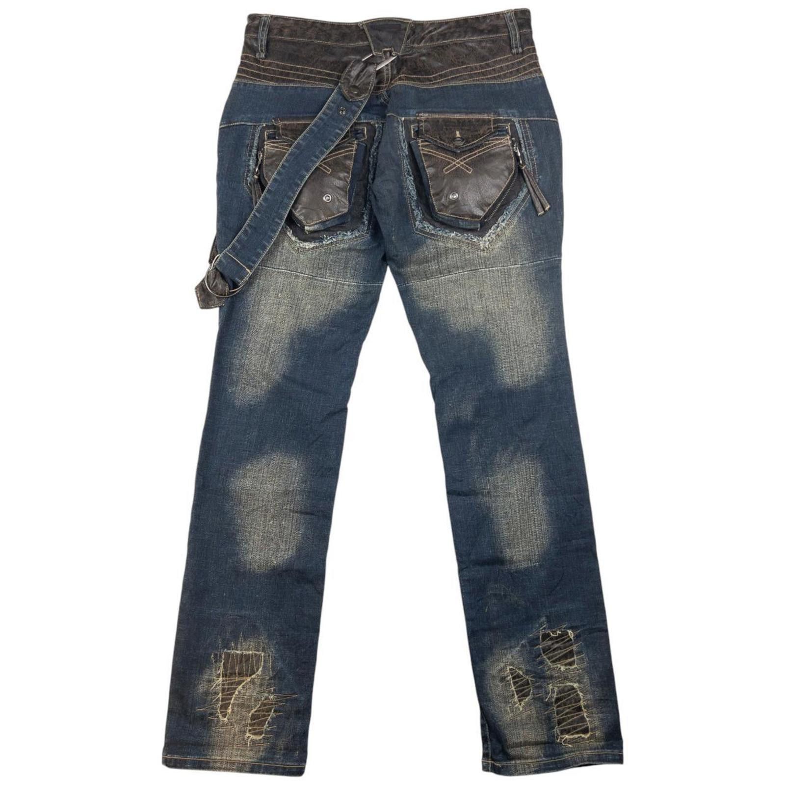 Other Vintage PPFM Distressed Denim Jeans Size W30 Size US 30 / EU 46 - 1 Thumbnail