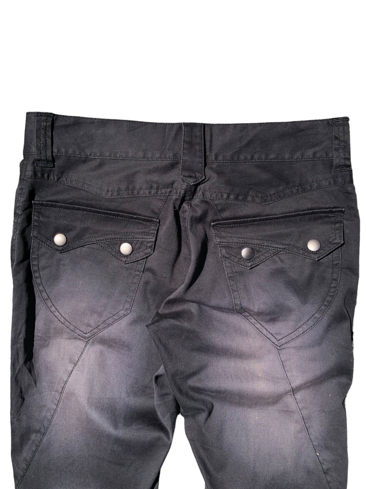 Japanese Brand Michel Klein acid wash spiral cut flare pants Size US 33 - 15 Thumbnail