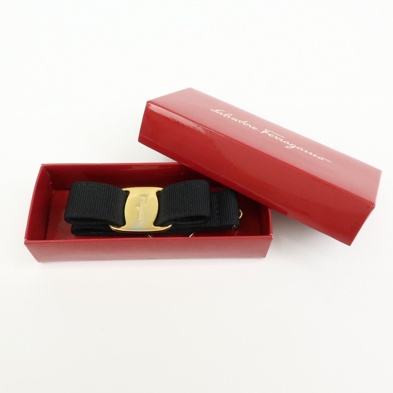 Salvatore Ferragamo Ferragamo Vara Ribbon Nylon Keychain Black Size ONE SIZE - 5 Thumbnail