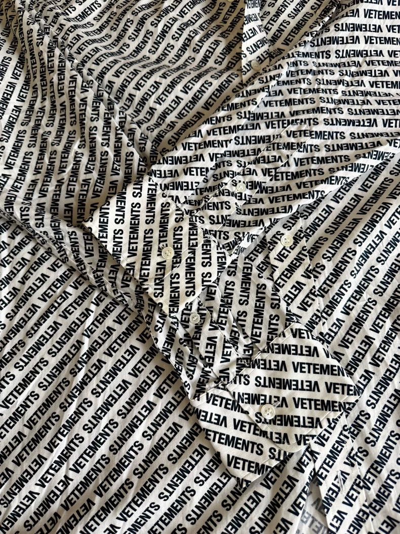 Vetements Vetements Logo-Filled Shirt Size US S / EU 44-46 / 1 - 2 Thumbnail