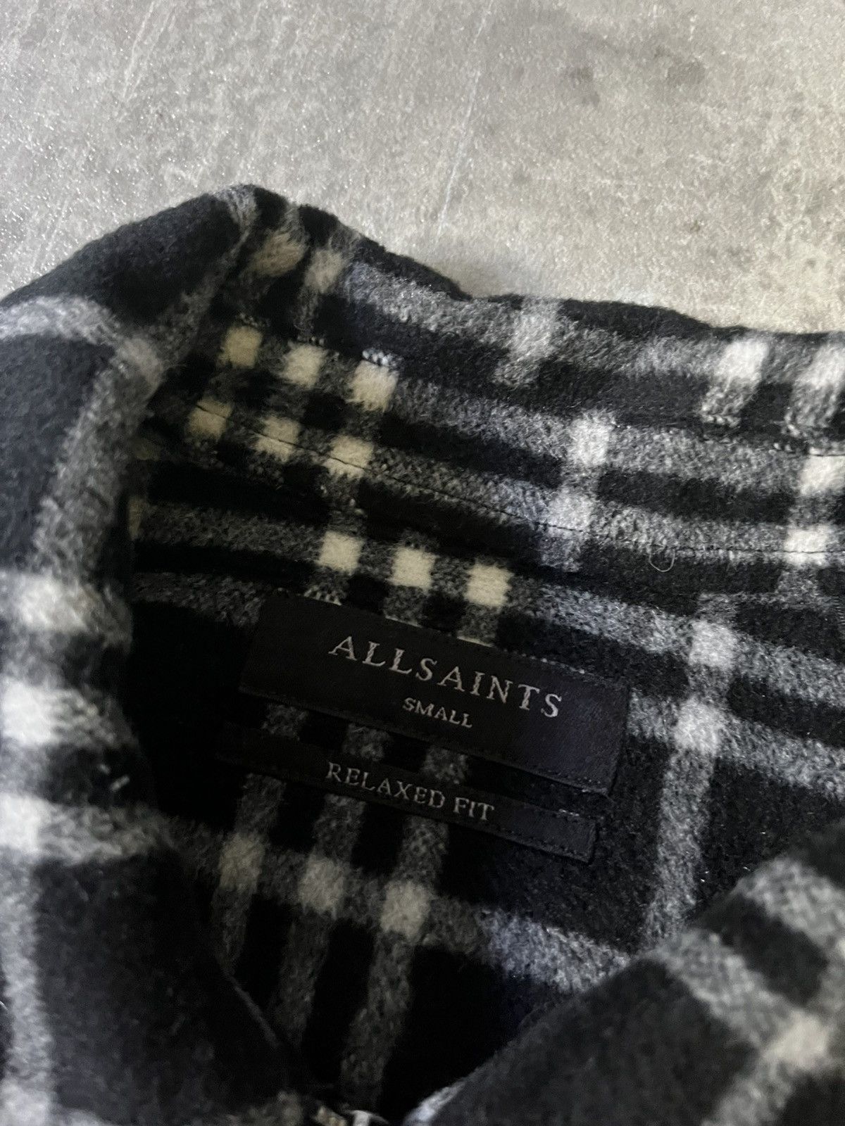 Allsaints Allsaints wool checkered zip jacket white black Size US S / EU 44-46 / 1 - 9 Thumbnail