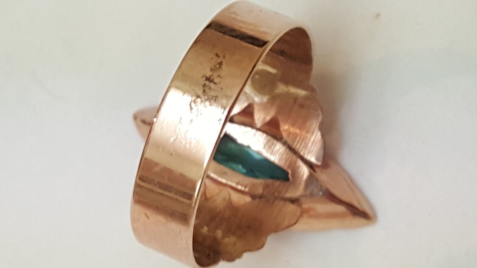 Other Antique 14k Gold Ring: Rubies & Green Tourmaline 1860's Size ONE SIZE - 4 Thumbnail