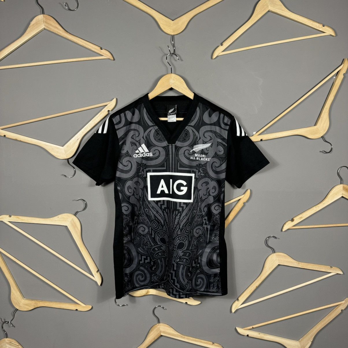 Adidas Adidas All Blacks 2015 Māori Rugby Jersey Size US S / EU 44-46 / 1 - 1 Thumbnail