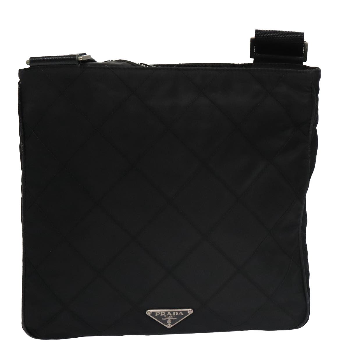 Prada Tessuto Black Synthetic Shoulder Bag (Pre-Owned) Size ONE SIZE - 1 Thumbnail
