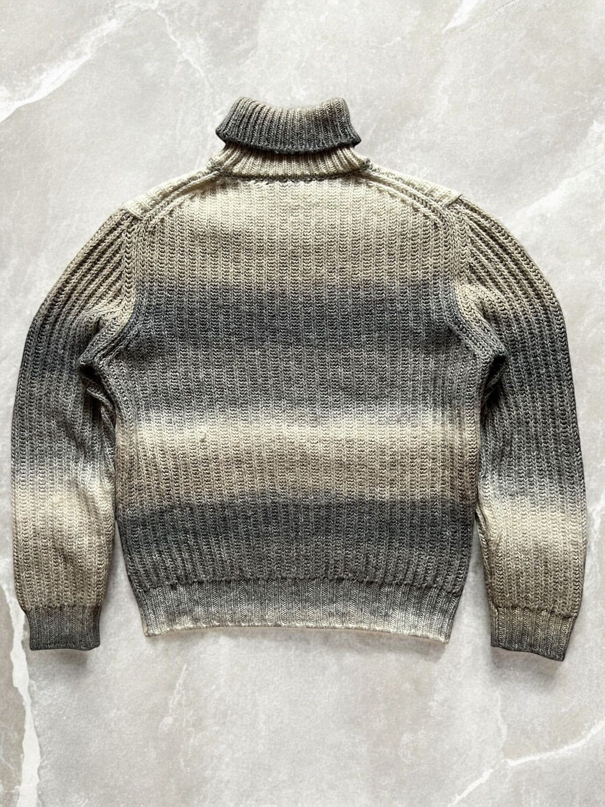 Baldessarini × Vintage BALDESSARINI HEAVY KNIT WOOL Sweater turtleneck multicolour Size US L / EU 52-54 / 3 - 7 Thumbnail