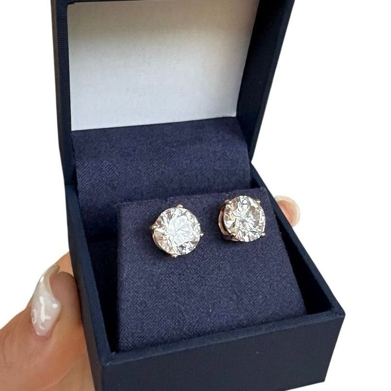 Other 6 Carat Total Lab Grown Diamond Stud Earrings 14k Gold VVS2 Size ONE SIZE - 5 Thumbnail