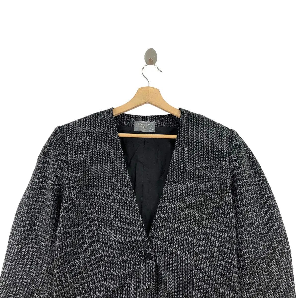 Vintage Vintage 80’ ROBERTO FABRIS PARIS Striped Cardigan Sport Coat Size S / US 4 / IT 40 - 2 Thumbnail
