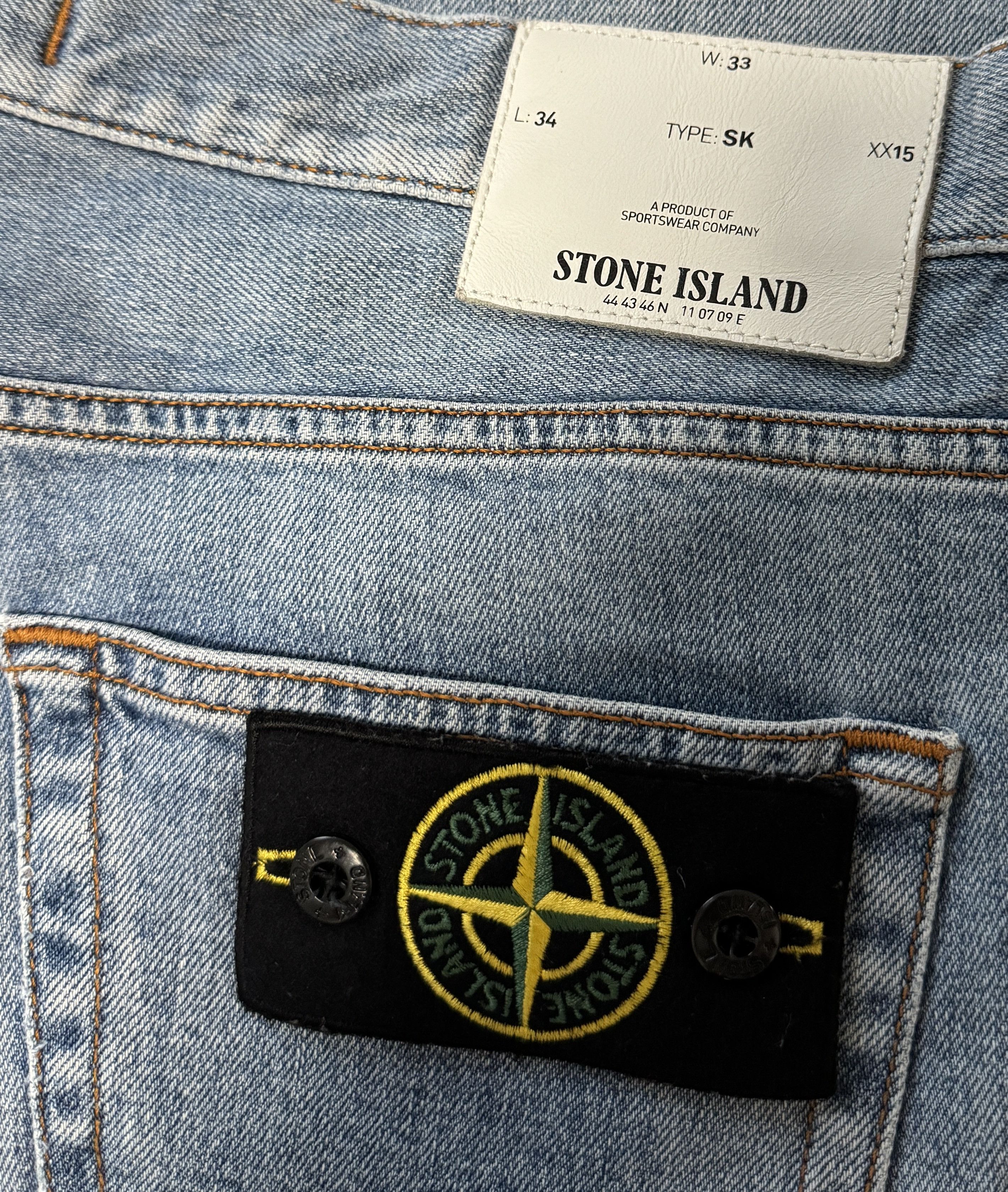 Stone Island Stone Island Denim Pants Jeans Men’s Light Blue Size 33 Size US 33 - 8 Thumbnail