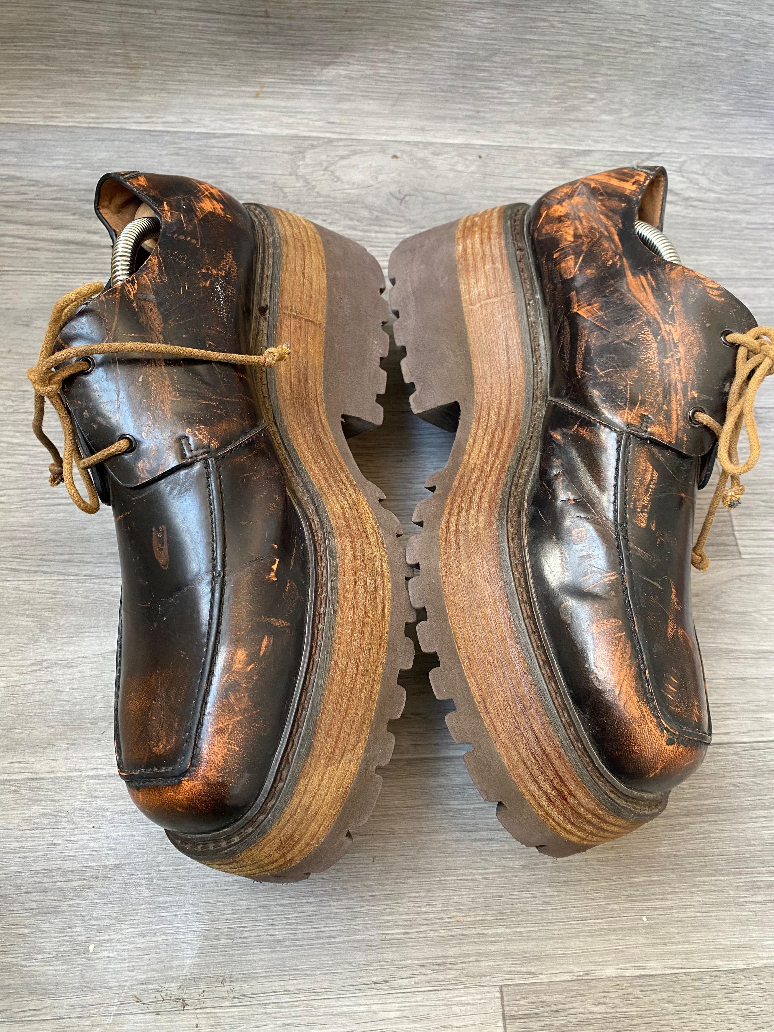Marsell Marsell Platform Chunky Derby Distressed Look Shoes Sz 40 Size US 7 / EU 40 - 5 Thumbnail