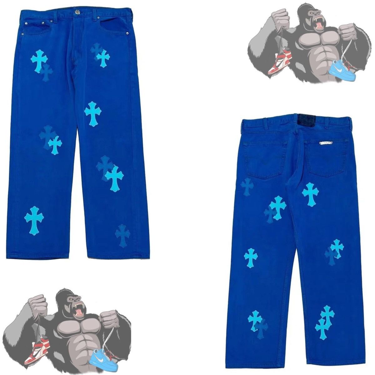 Chrome Hearts Chrome Hearts London Exclusive Levi’s Cross Patch Jeans Size US 32 / EU 48 - 1 Thumbnail