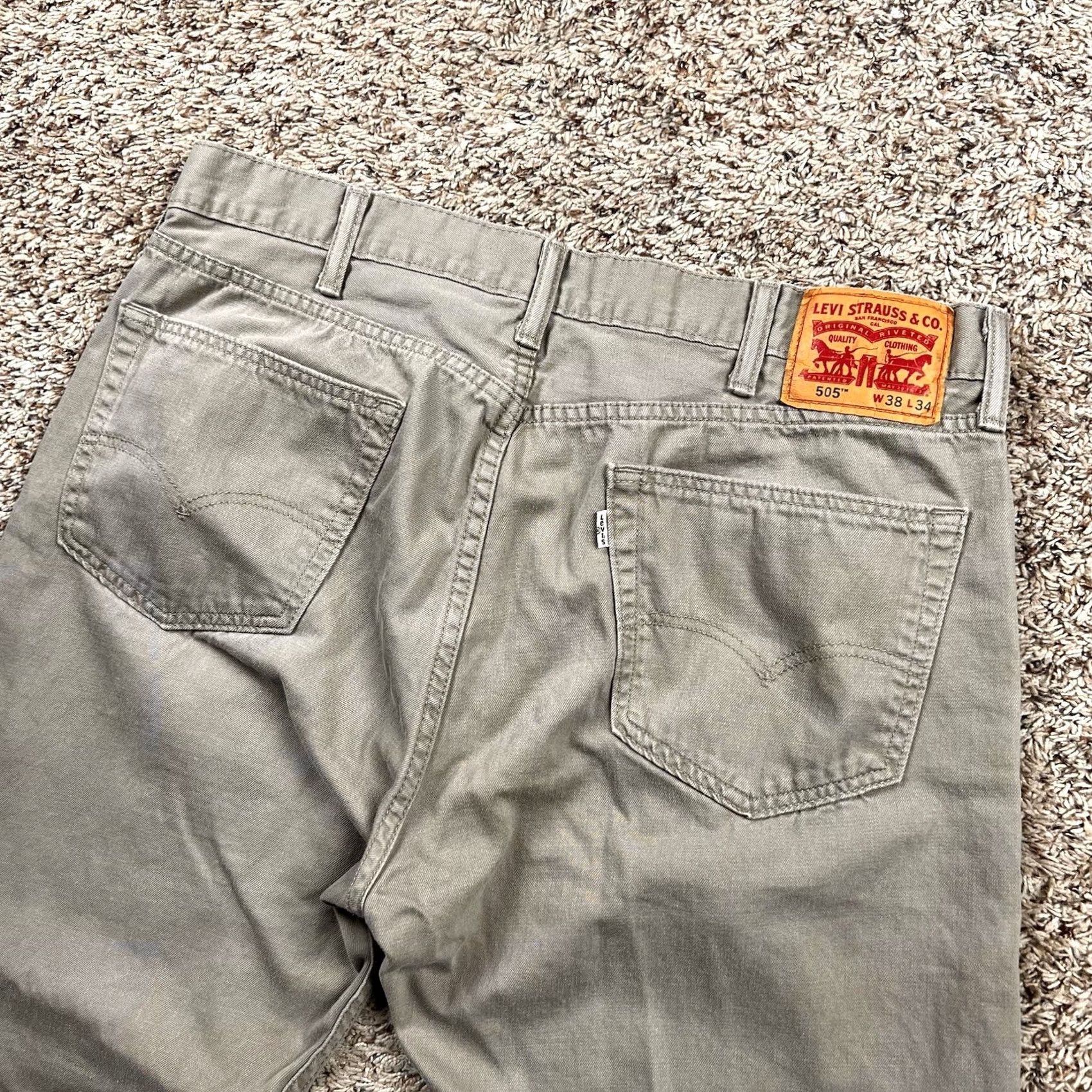 Levi's Levi's Jeans Regular 505 Mens 36x33 Straight Tan Pants White Tag Casual Wear Dynamic 500 Series Vintage: No Mens Size US 36 / EU 52 - 7 Thumbnail