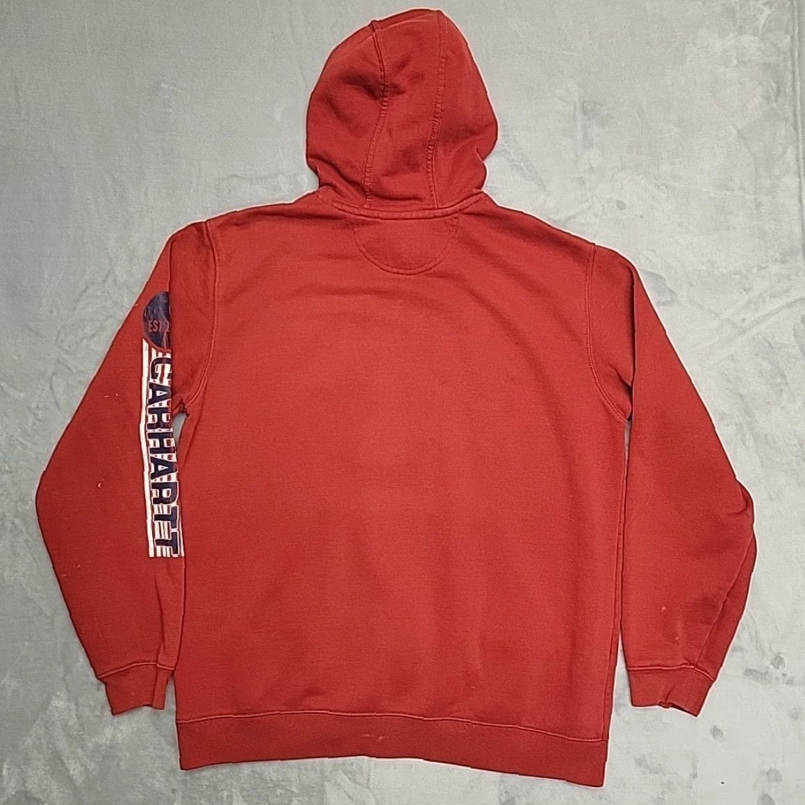 Carhartt Carhartt Hoodie Mens L Red Original Fit Hooded Sweatshirt Spellout Sleeve Work Size US L / EU 52-54 / 3 - 7 Thumbnail