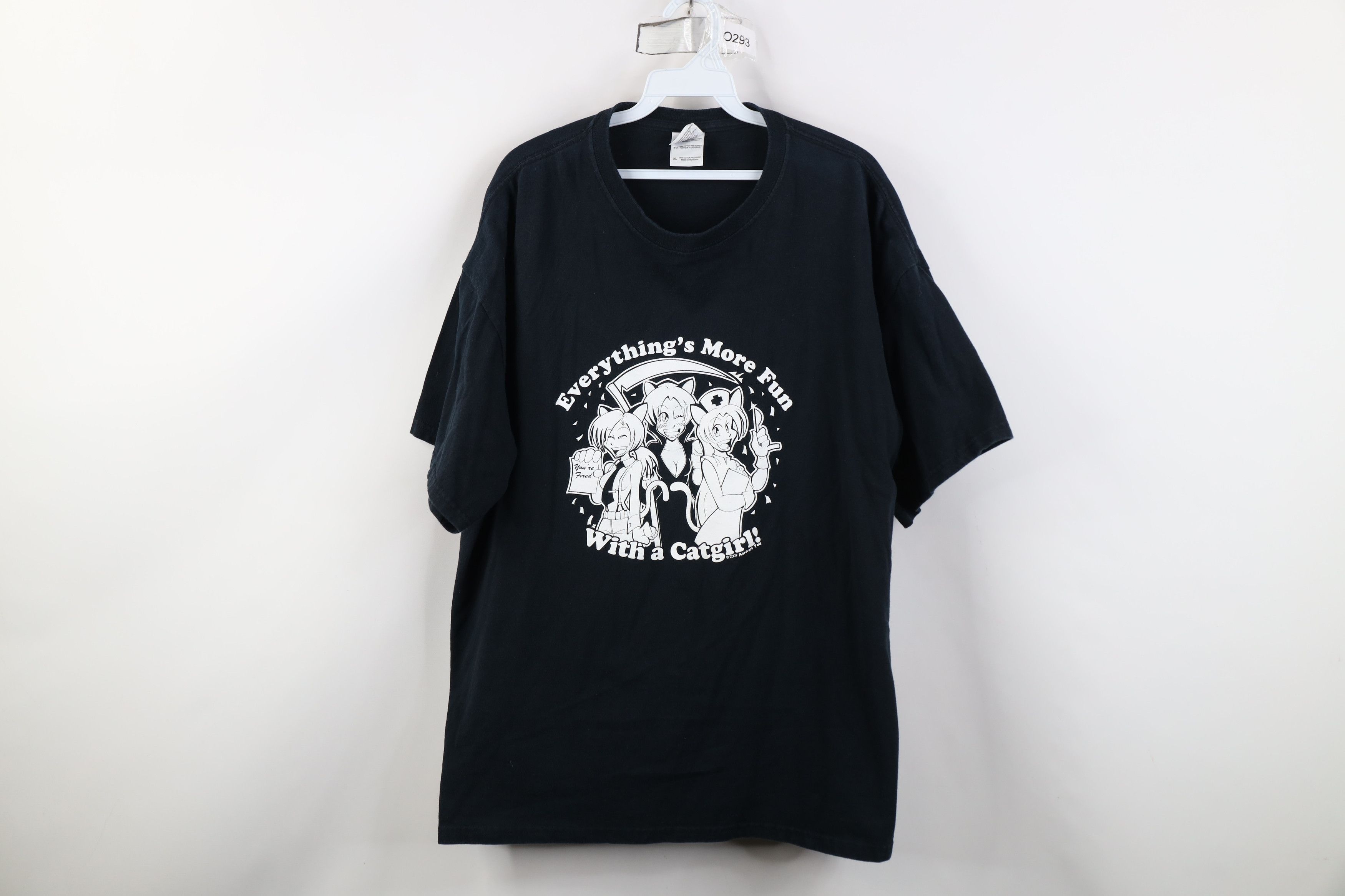 Vintage Y2K 2009 More Fun With A Catgirl Anime Neko T-Shirt