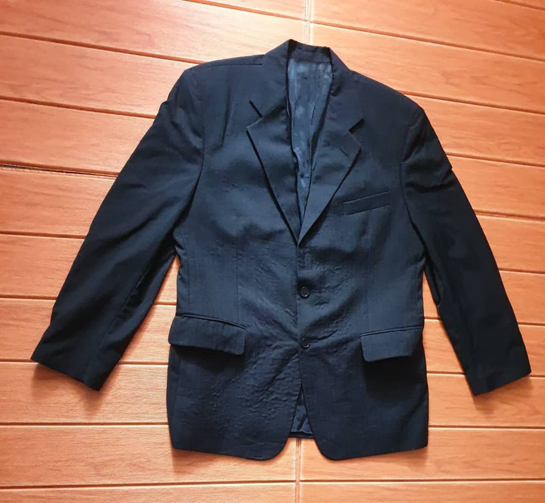Yves Saint Laurent Yves Saint Laurent stripe blue coat Jacket Size US L / EU 52-54 / 3 - 4 Thumbnail