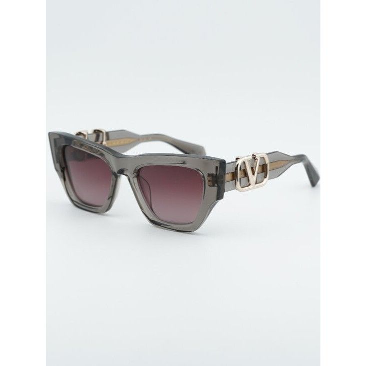 Valentino Valentino V-SETTE VLS-166C Sunglasses Grey Square Frame Size ONE SIZE - 1 Thumbnail