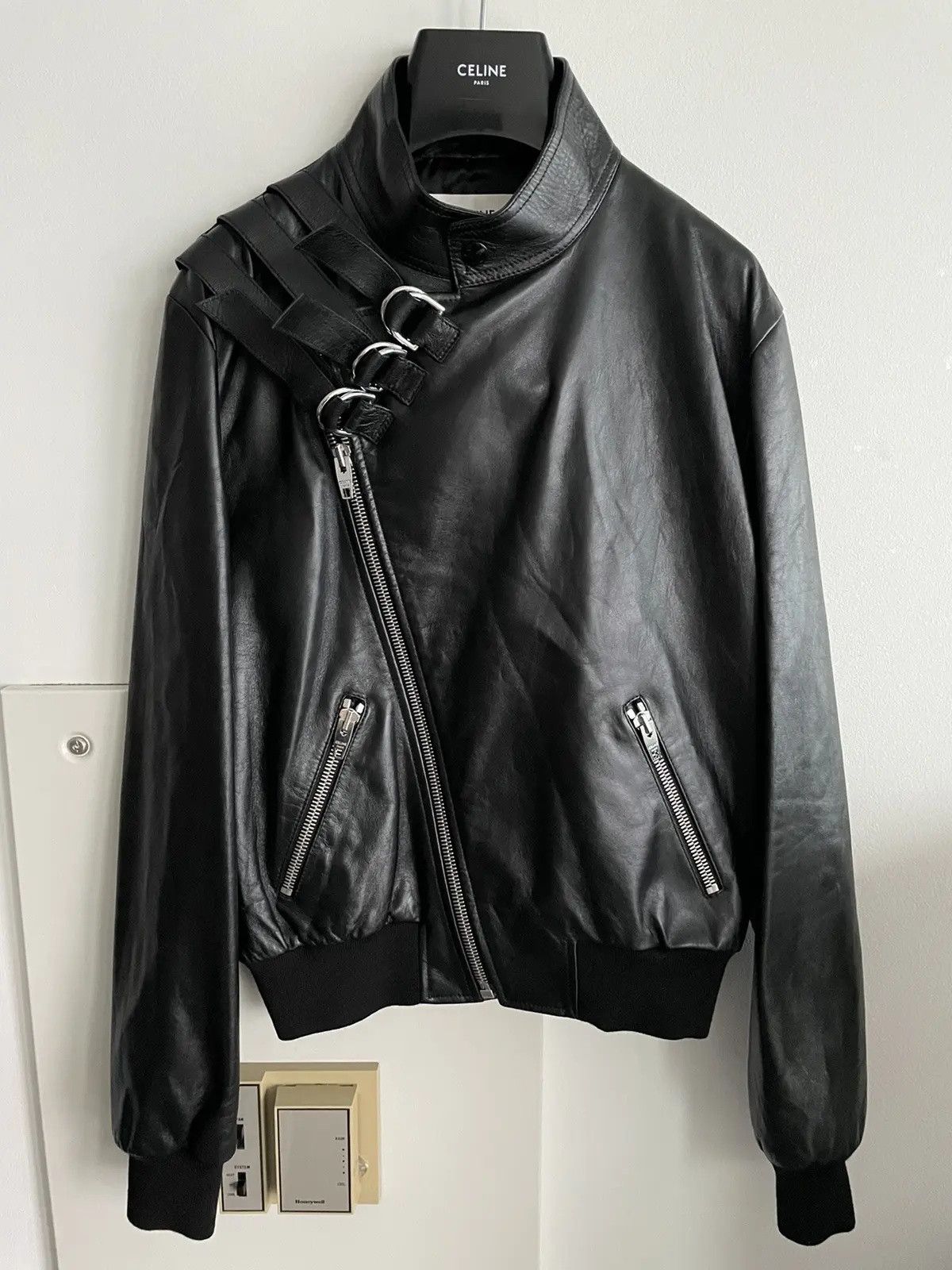Celine × Hedi Slimane Rare Brand NEW Hedi Slimane Runway Sold Out Leather Jacket Size US M / EU 48-50 / 2 - 1 Thumbnail
