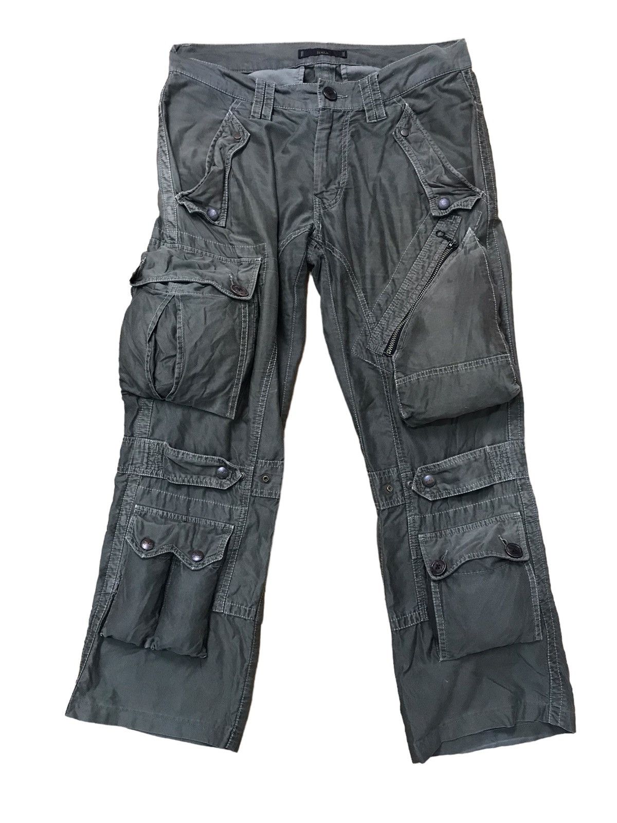 If Six Was Nine × Japanese Brand × KMRii HALB TACTICAL POCKET CARGO PANT Size US 32 / EU 48 - 2 Thumbnail