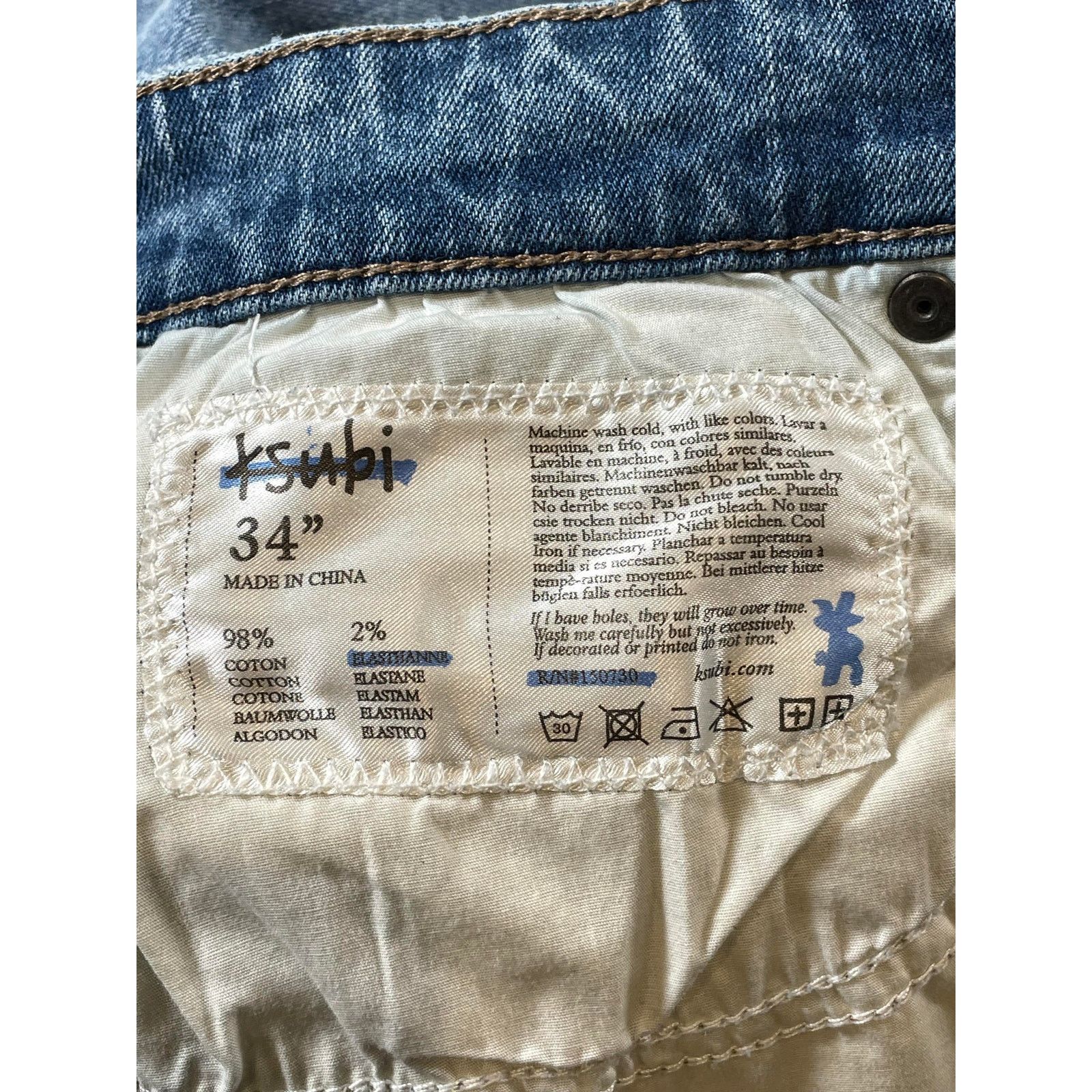 Ksubi Ksubi Cheetah Patchwork Light Wash Jeans Size US 34 / EU 50 - 4 Thumbnail