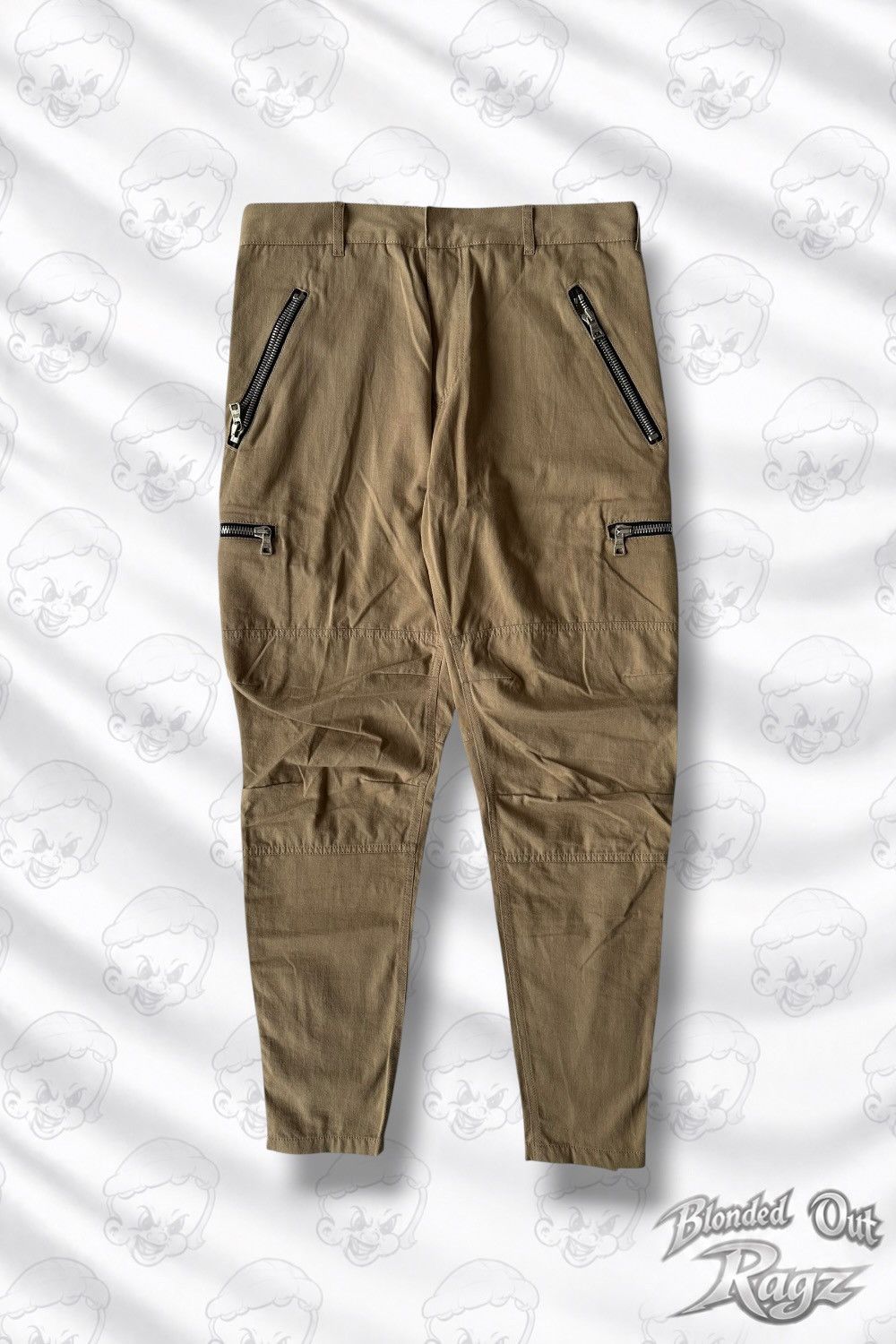 Balmain SS18 Balmain Runway Biker Beige Sand Pants Oliver Rousteing Size US 30 / EU 46 - 2 Thumbnail