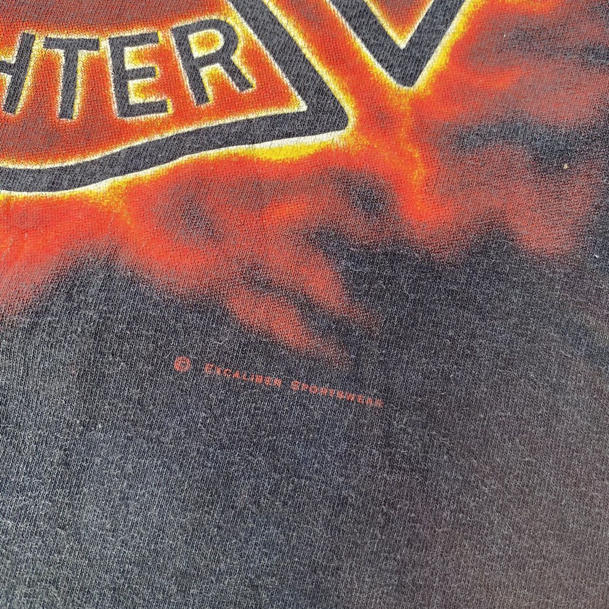 Vintage THRASHED Faded Vintage Y2K Fire Fighter Flame ERD GRUNGE T Size US L / EU 52-54 / 3 - 5 Thumbnail