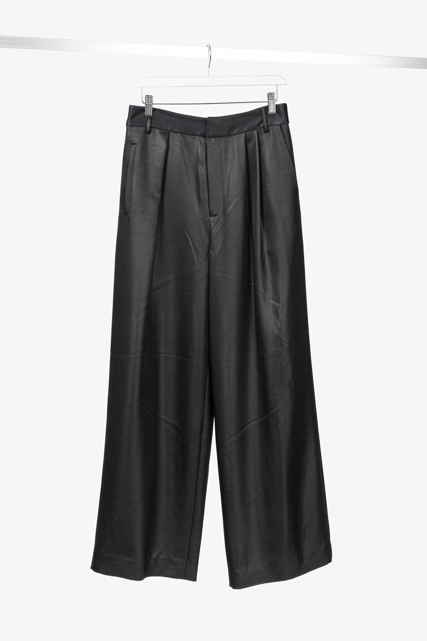 Tibi Tibi Stella Black Celia Drape Pants Size 27" / US 4 / IT 40 - 1 Thumbnail