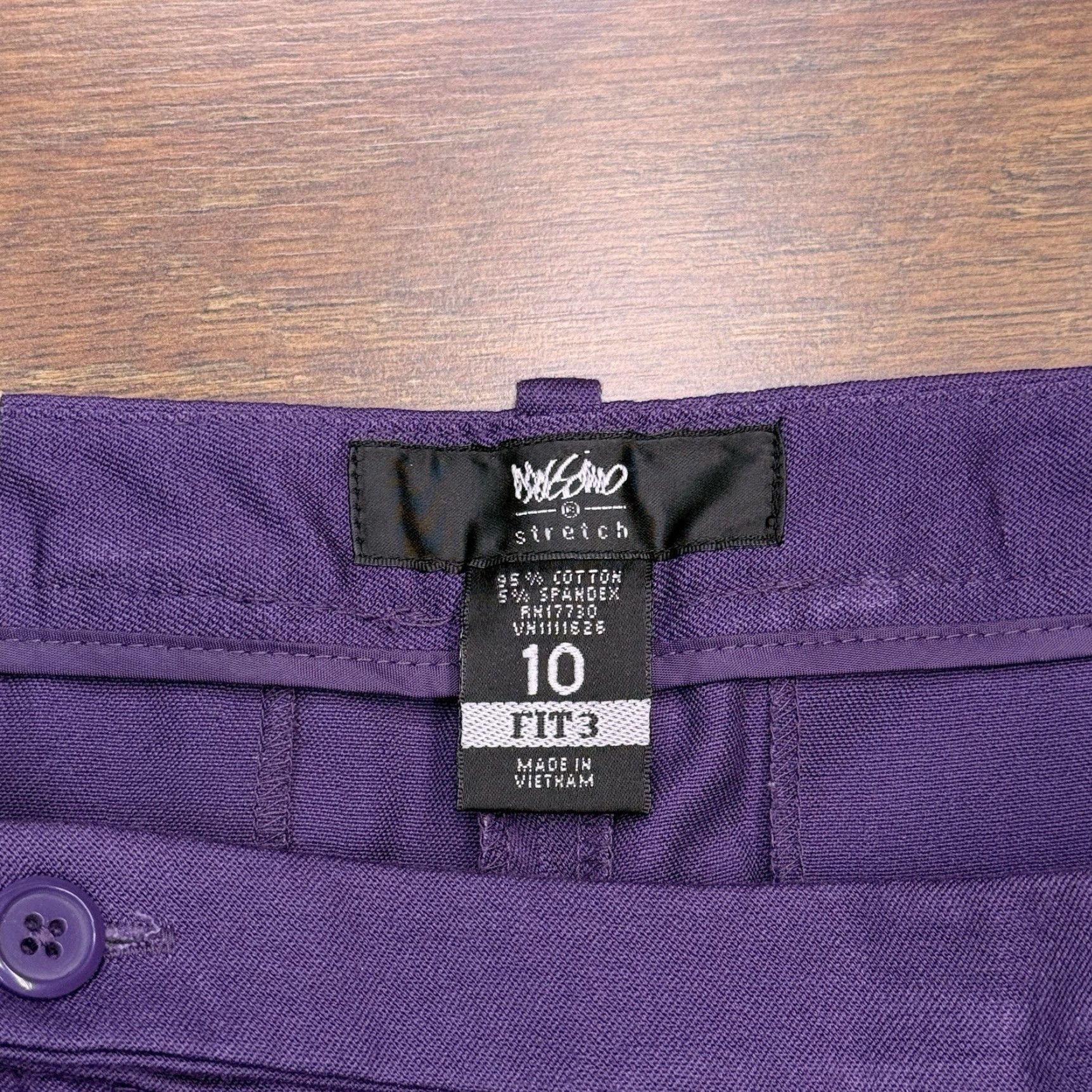 Mossimo Mossimo Ankle Pants Womens 10 Purple Mid Waist Straight Leg New Size 32" / US 10 / IT 46 - 4 Thumbnail