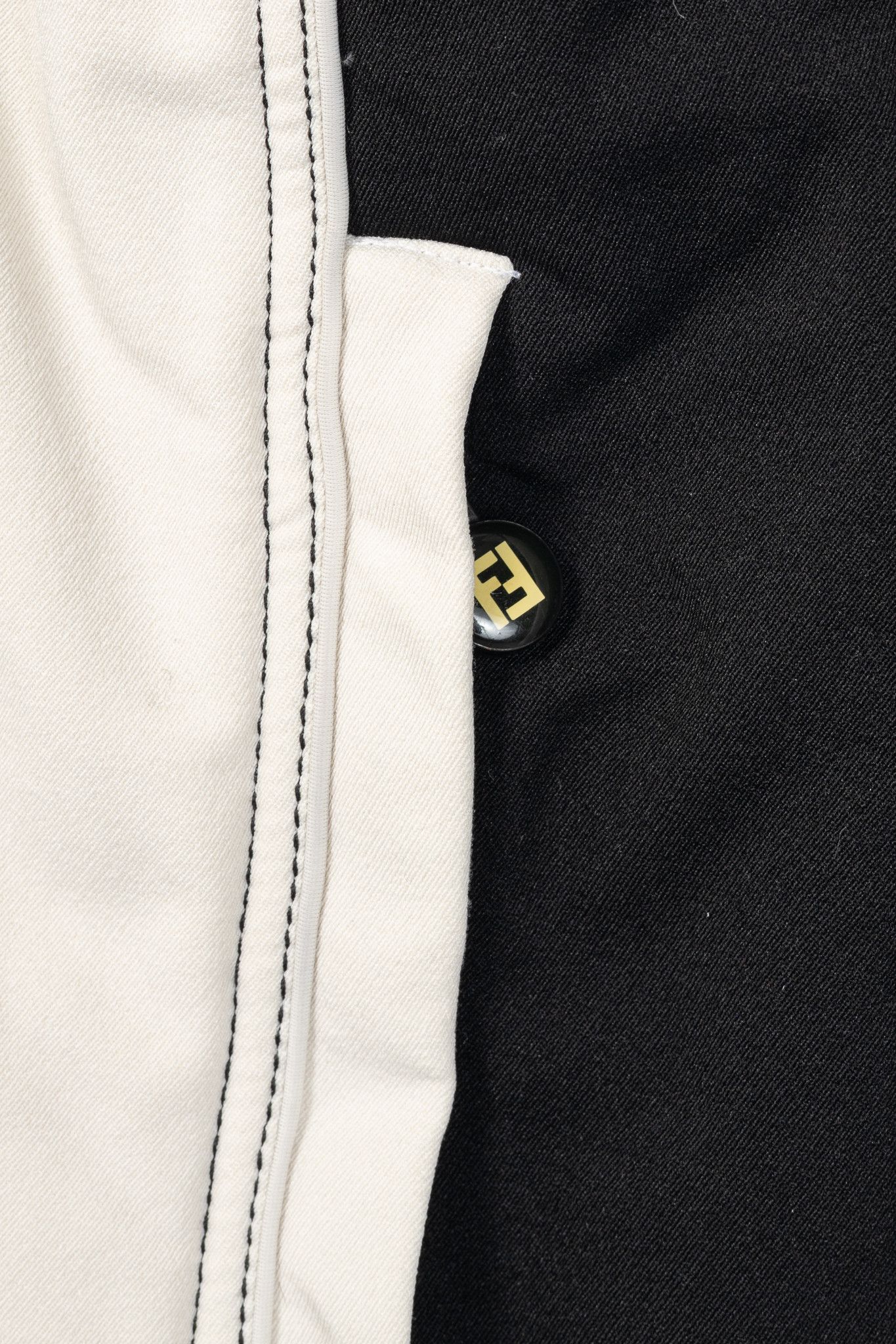 Fendi Fendi White & Black Colourblock Hidden-Hood Zip Jacket Size S / US 4 / IT 40 - 7 Thumbnail