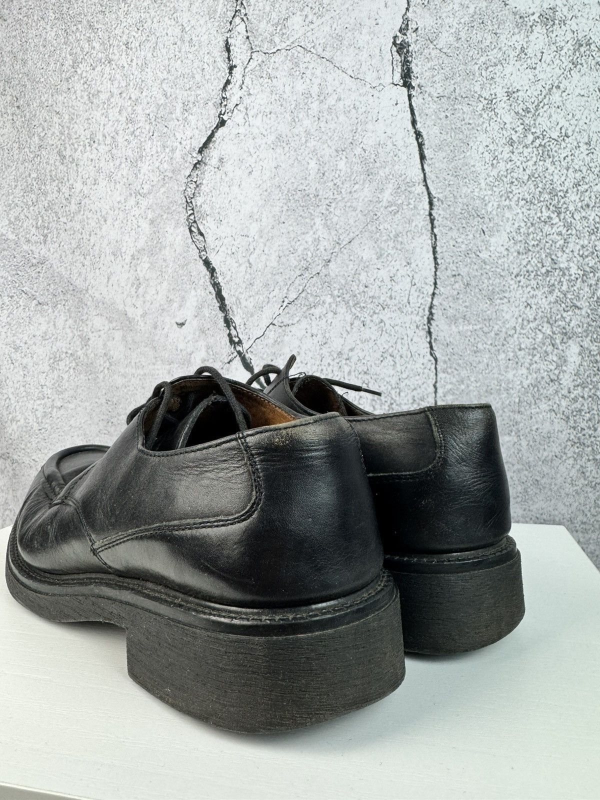 Vintage Rare Italian 90s Vintage Chunky Platform Shoes Leather Rick Size US 9 / EU 42 - 3 Thumbnail