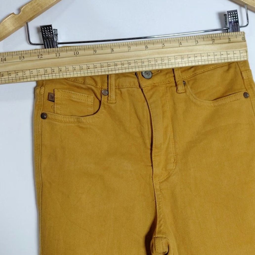 Denime Judy Blue Los Angeles Flared Jeans Mustard Denim Size 0 Womens Regular Stretch Cotton Spandex JB86713 Size 25" / US 0 / IT 36 - 7 Thumbnail