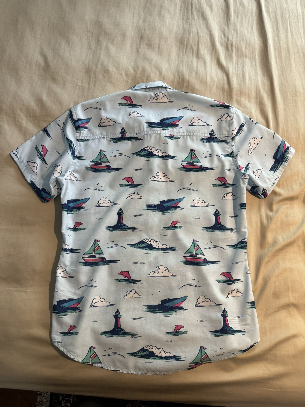 Pink Dolphin Pink + Dolphin Button Up Shirt Size Medium- Blue Size US M / EU 48-50 / 2 - 2 Thumbnail