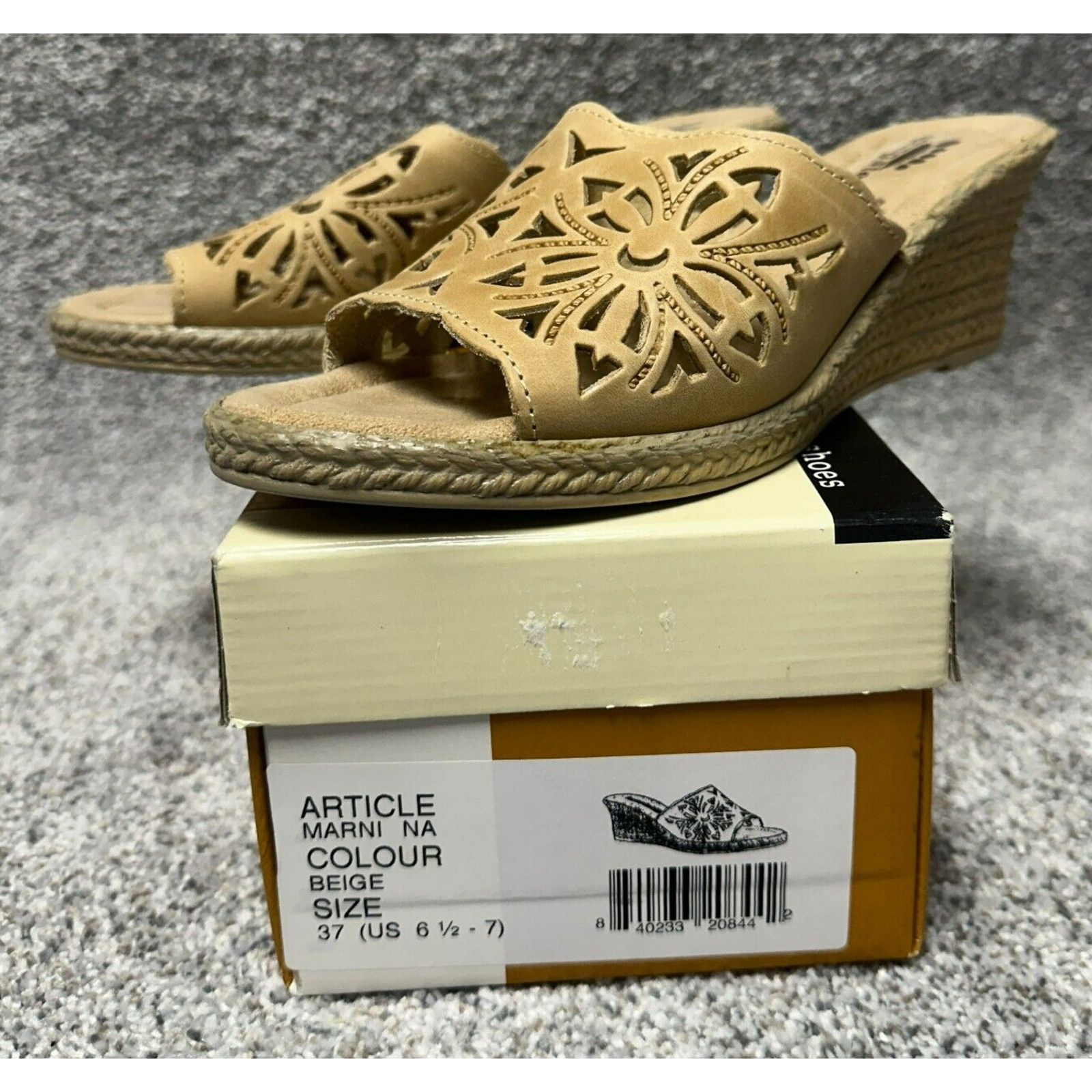 Other Spring Step Sandals Size 37 US 6.5-7 Leather Retro Laser Cut Size US 6.5 / IT 36.5 - 1 Thumbnail
