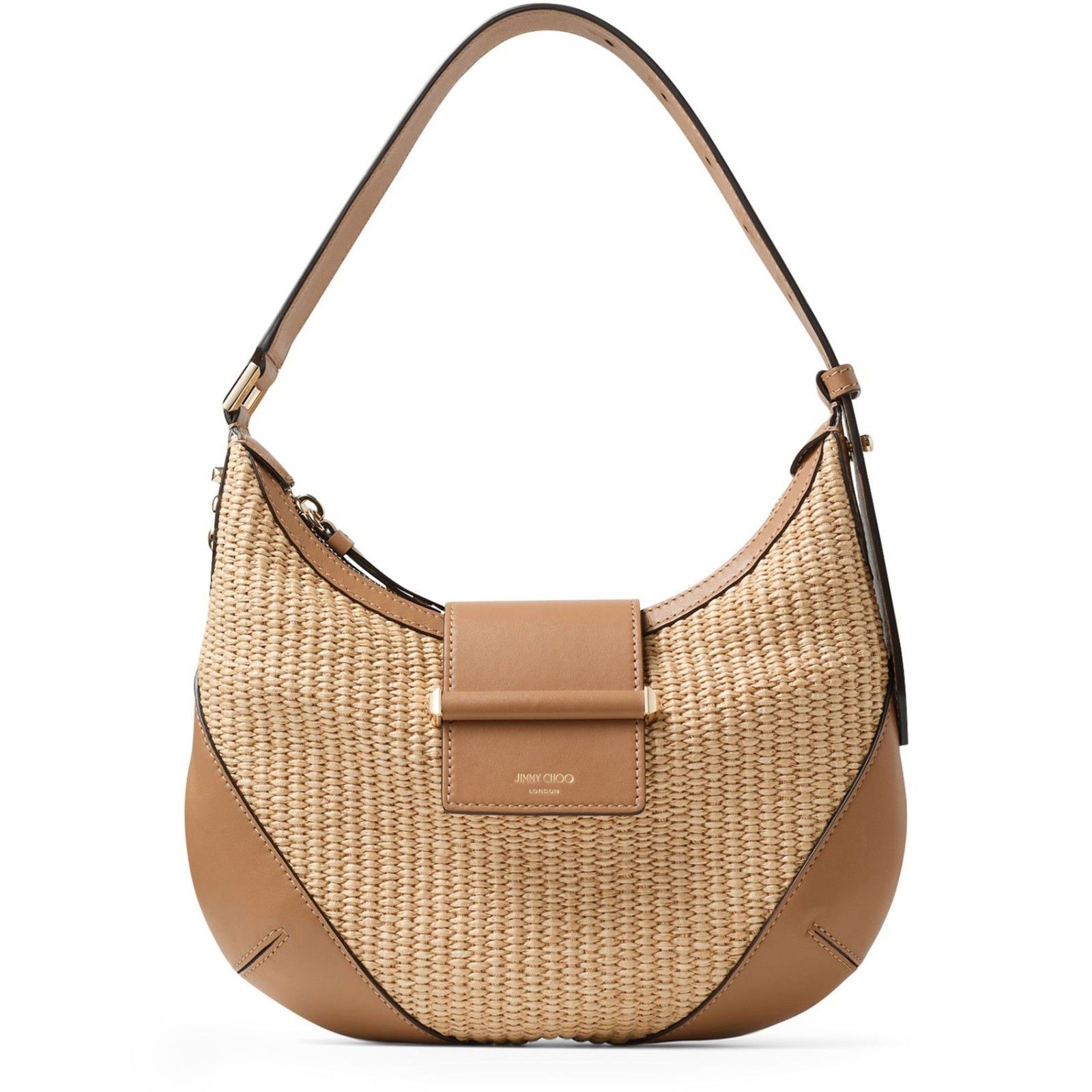 Jimmy Choo JIMMY CHOO Bar Hobo Natural/Toffee Shoulder Bag New Size ONE SIZE - 1 Thumbnail
