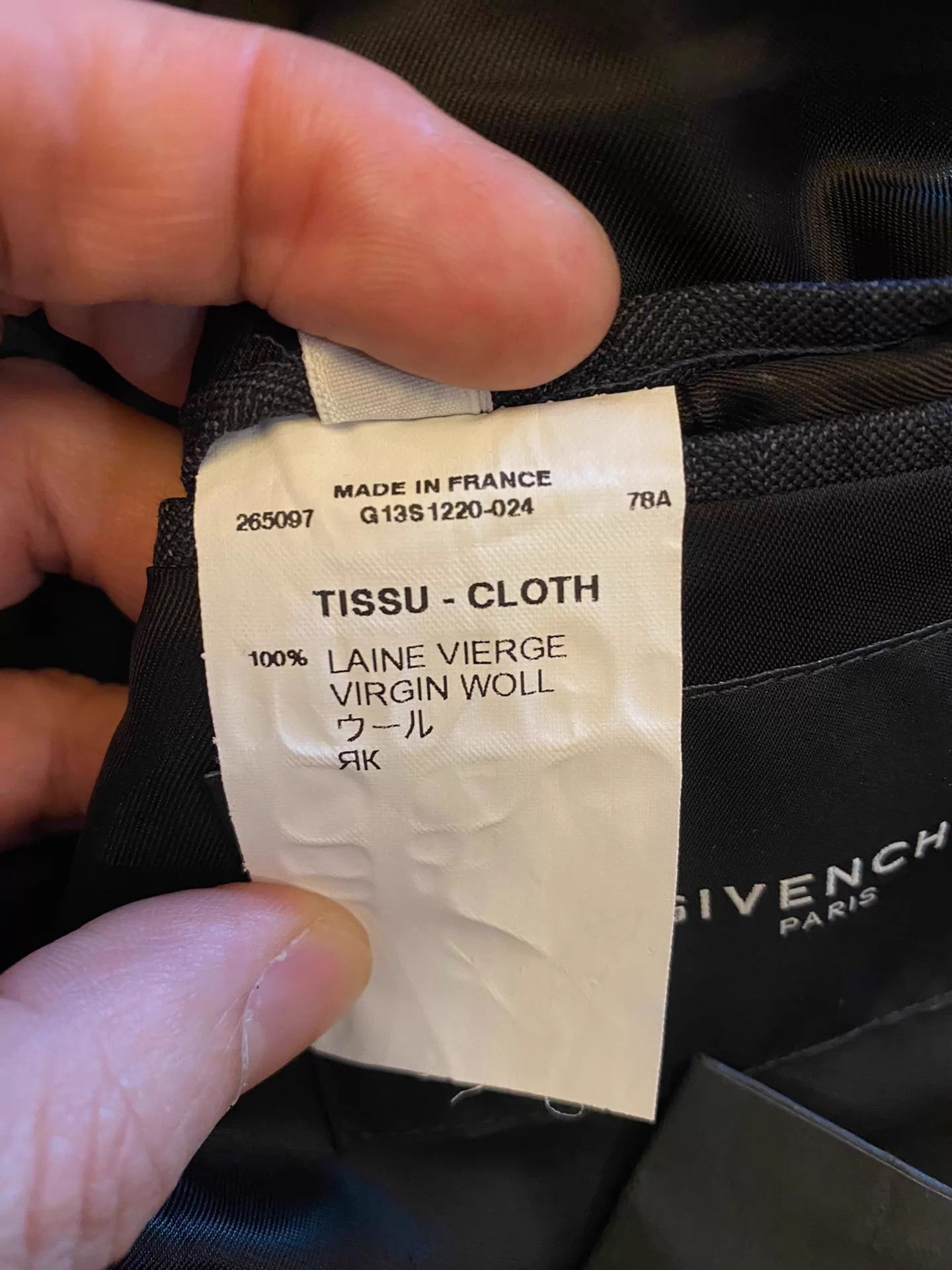 Givenchy Givenchy French 100% Wool Suit 48 Size 48R - 6 Thumbnail