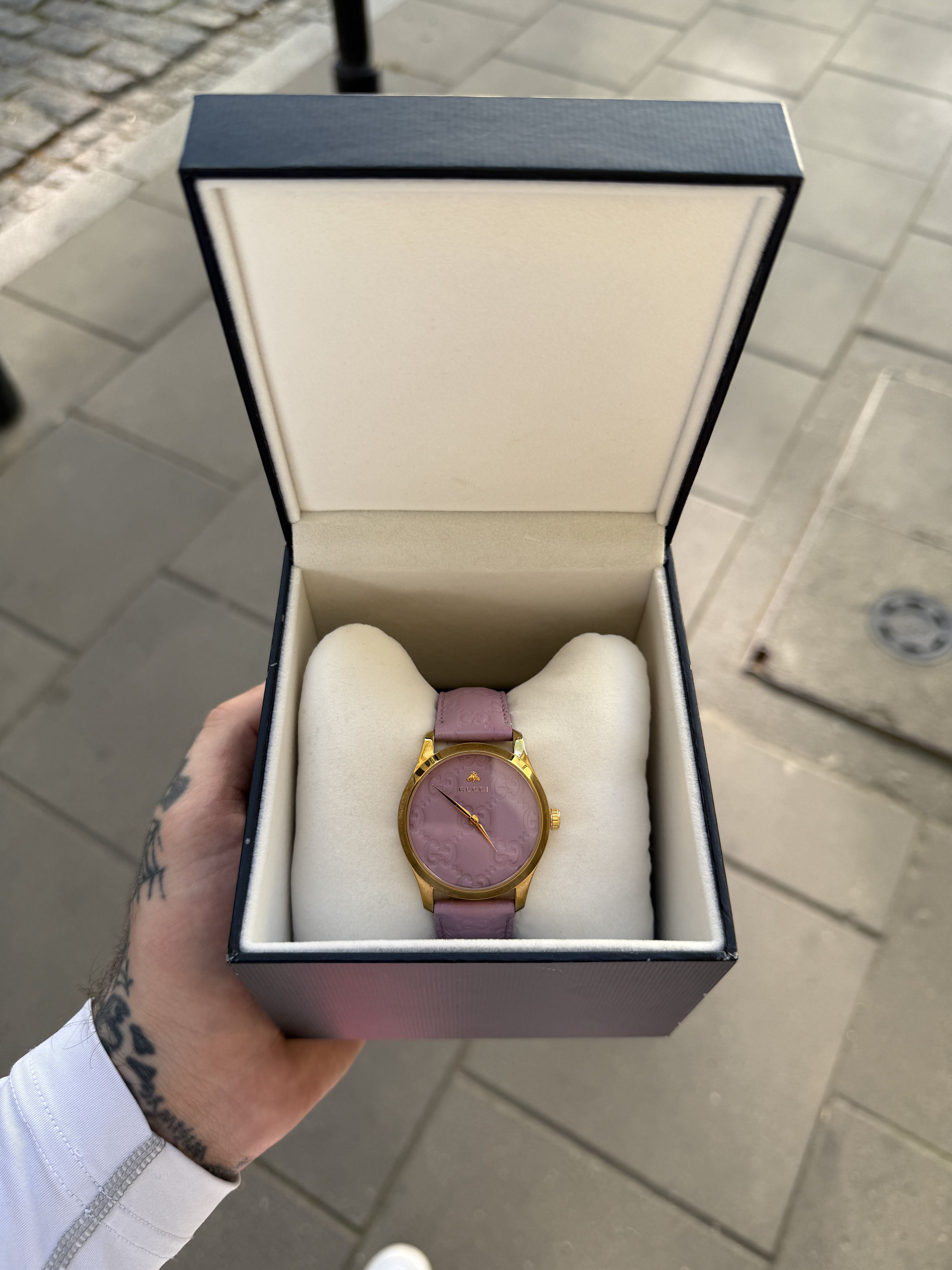 Gucci Gucci Women's G-Timeless Watch pink 38mm Leather Quartz Size ONE SIZE - 1 Thumbnail