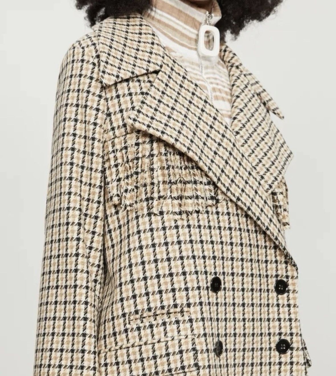 The Kooples The Kooples Patterned Formal Wool Jacket With Fringing Size XS / US 0-2 / IT 36-38 - 5 Thumbnail
