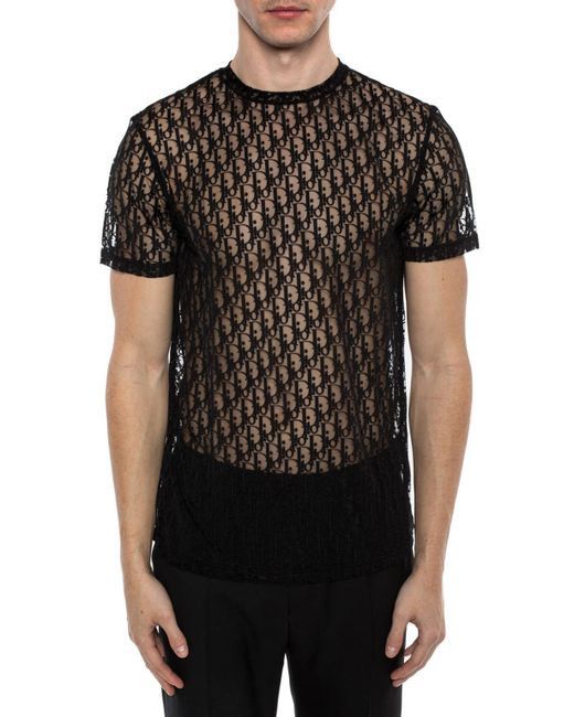 Dior Oblique Logo Sheer Transparent Mesh See Through Shirt XS Size US XS / EU 42 / 0 - 1 Thumbnail